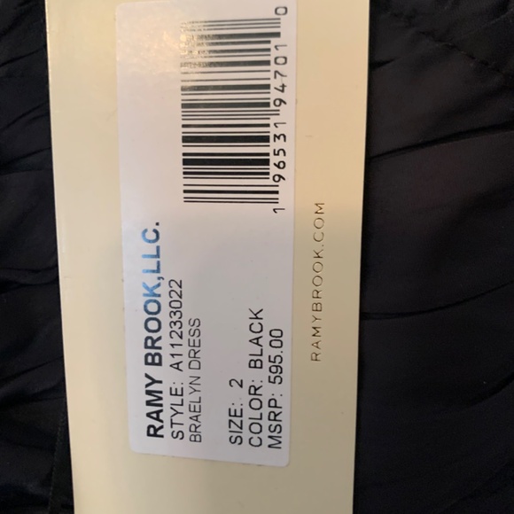 NWT Ramy Brook Braelyn dress black size 2 - Picture 4 of 5